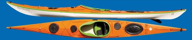 NMK Kayaks Nordkapp top side orange white green